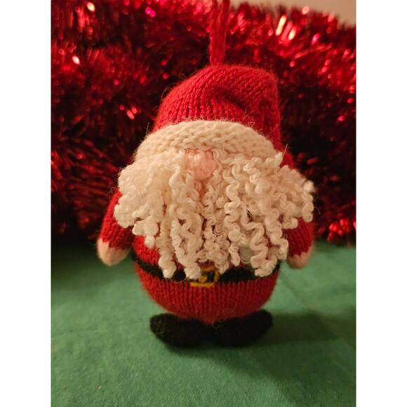 Mélange Collection Knit Santa Ornament Alpaca / Wool/ Acrylic Vintage Christmas - Picture 2 of 7
